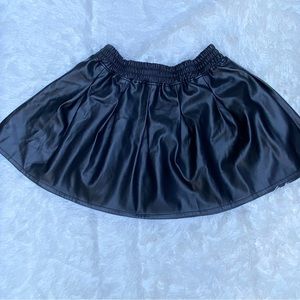 5/$15 Black leather circle mini skirt
